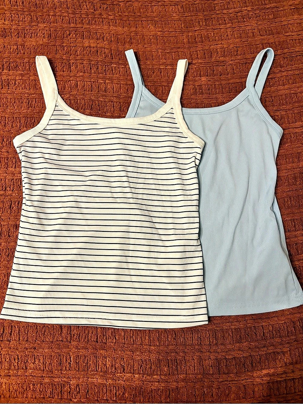 Tank Top Set Blue & Cream
